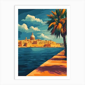 A Modern Art Poster Of Malta 2 Art Print