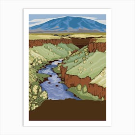 New Mexico Travel Poster Landscape Art Print