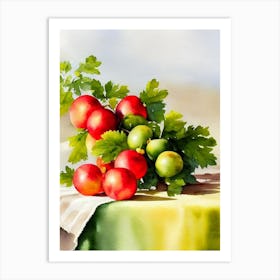 Gooseberry Italian Watercolour fruit Art Print