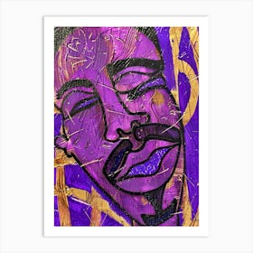 Purple And Gold Art Print