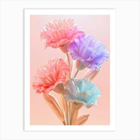 Dreamy Inflatable Flowers Carnations 3 Art Print