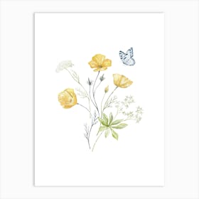 Yellow Poppies 3 Art Print