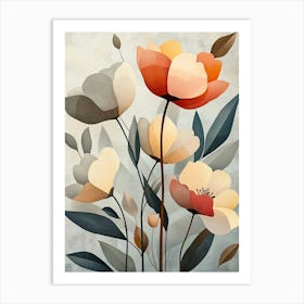 Abstract Flowers 15 Art Print