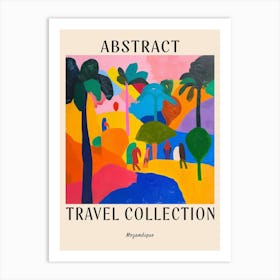 Abstract Travel Collection Poster Mozambique 4 Art Print