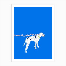 English pointer on a walk Art Print