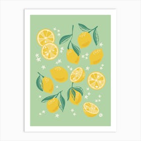 Lemon Sunshine [green] Art Print