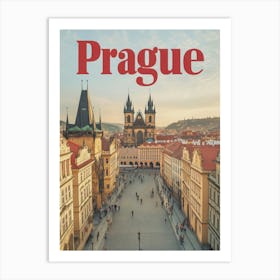 Aihrgdesign A Classic 1960s Travel Poster For Prague Showcasi 56e6aa63 6b67 4c8c 9c9d 86226a535c4a 0 Art Print