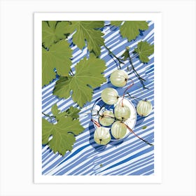 Gooseberries Fruit Summer Illustration 4 Art Print