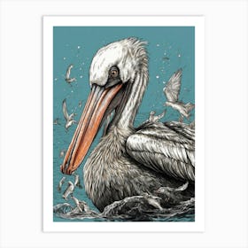 Pelican Canvas Print Art Print