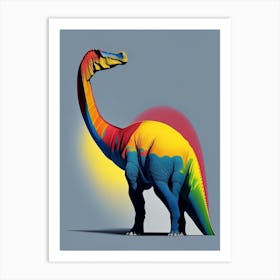 Edmontosaurus Primary Colours Dinosaur Art Print