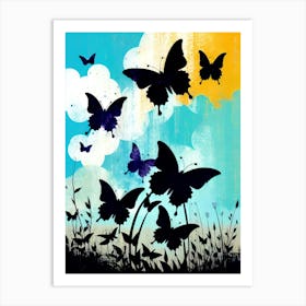 Butterflies In The Sky 30 Art Print