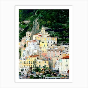 Amalfi Colourful And Compact Architecture Art Print