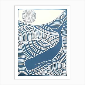 Whale In The Ocean 2 Art Print