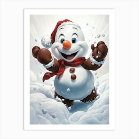 snowman Art Print