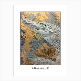 Crocodile Precisionist Illustration 2 Poster Art Print