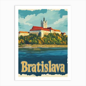 Aihrgdesign A Vintage Travel Poster Of Bratislava 3 Art Print