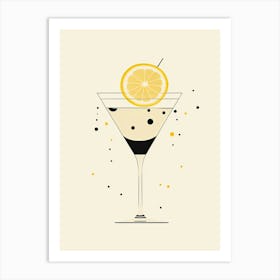 Mid Century Modern French 75 Martini Floral Infusion Cocktail 2 Art Print