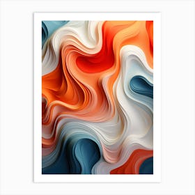 Serene Dawn: Abstract Art in Pastel Hues 1 Art Print