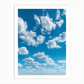 Blue Sky With Clouds 5 Art Print