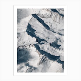 Snow Covered Mountains Art Print