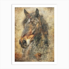 Poster Horse Wild Animal Illustration Art 09 Art Print