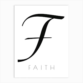 Faith Typography Name Initial Word Art Print