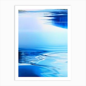 Reflections On Water Waterscape Marble Acrylic Painting 1 Art Print