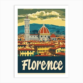 Aihrgdesign A Vintage Travel Poster Of Florence Featuring The 6621d5d4 Cba7 41f8 8d00 1cfa4cffa7ab 3 Art Print