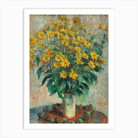Jerusalem Artichoke Flowers, Claude Monet Art Print