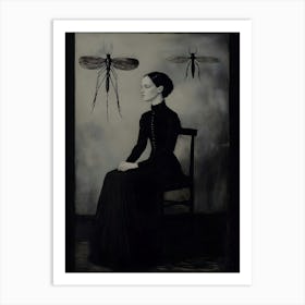 'A Lady In Black' Art Print