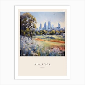 Kings Park Perth Australia 4 Vintage Cezanne Inspired Poster Art Print