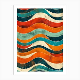 Abstract Wave Pattern 14 Art Print