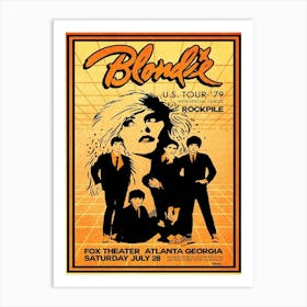 Qtpl Vintage Music Blondie Band Rock Punk Decorative Painting Canvas Wall Art Living Room Posters Art Print