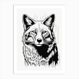 Fox Portrait Illustration 8 Art Print