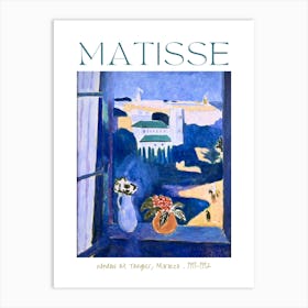 Matisse Landscape Viewed From a Window 1911-1912 Window at Tangier, Morocco or La Fenêtre à Tanger, Paysage vu d'une fenêtre by Henri Matisse HD Mid Century Perfect Artwork Poster Print Vibrant High Resolution Art Print