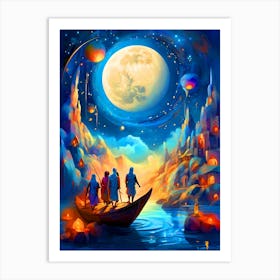 Moonlight In The Sky Art Print