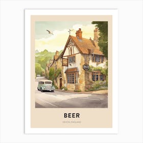 Devon Vintage Travel Poster Beer Art Print