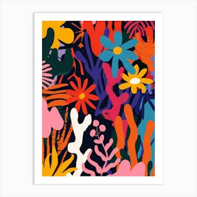 Abstract Floral Pattern 15 Art Print