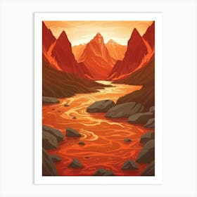 Lava Landscape Art Print