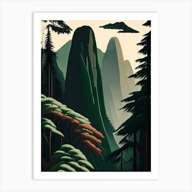 Zhangjiajie National Forest Park China Retro Art Print