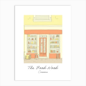 Cannes The Book Nook Pastel Colours 1 Poster Art Print