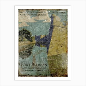 Vintage Travel Poster Fort Marion National Monument Florida 1 Art Print