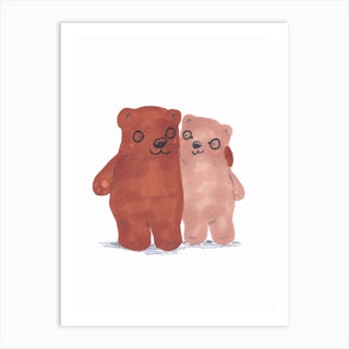 Bear Friends Art Print