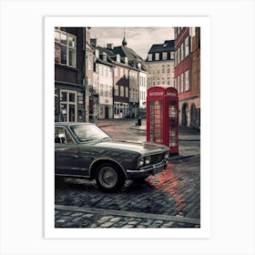 Car In A City Art Print