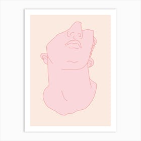 Mythos Male Pink Art Print
