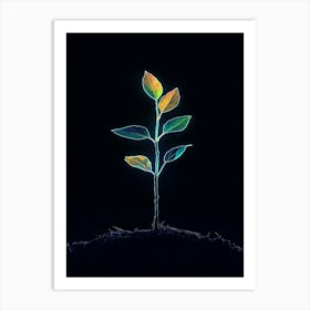 Tree In The Dark 11 Art Print