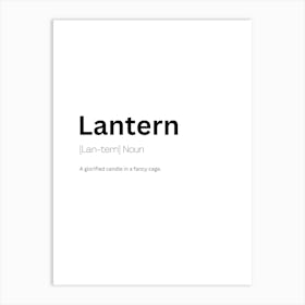 Lantern Definition Meaning Art Print