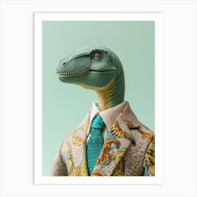Toy Dinosaur In A Suit & Tie 4 Art Print