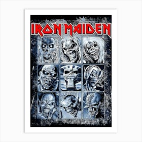 Trends International Iron Maiden Barnwood Lattice Wall Poster Art Print