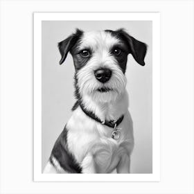 Russell Terrier B&W Pencil Dog Art Print